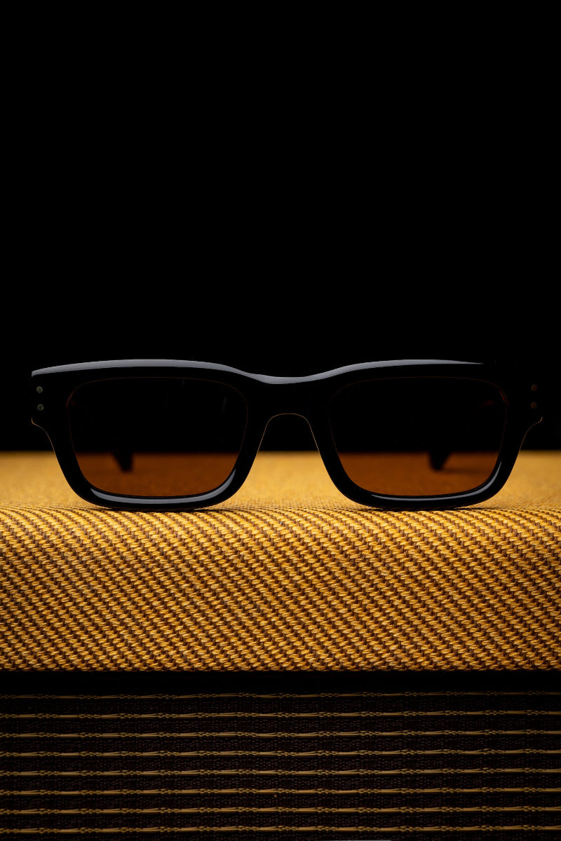 Johann Wolff Sunglasses - Konrad in Black w/ Brown Polarized Lenses