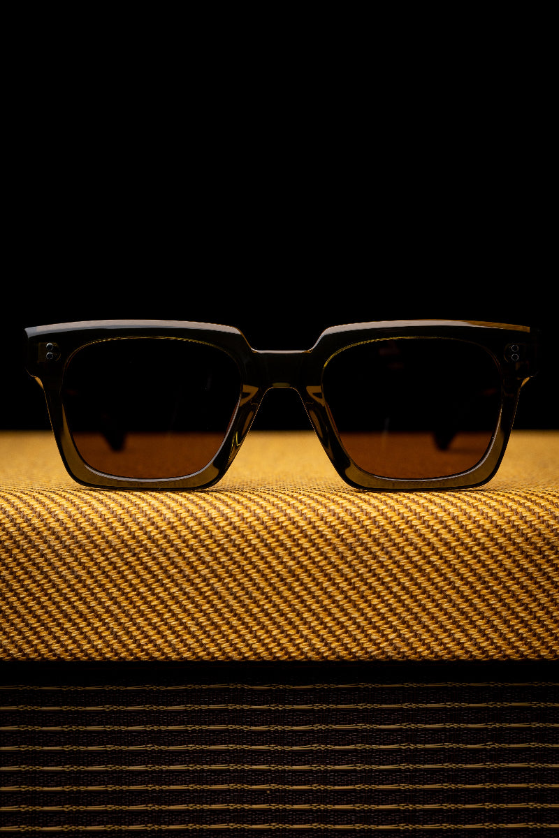 Johann Wolff Sunglasses - Anna in Army w/ Brown Polarized Lenses