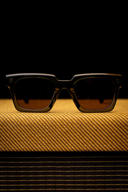 Johann Wolff Sunglasses - Anna in Army w/ Brown Polarized Lenses