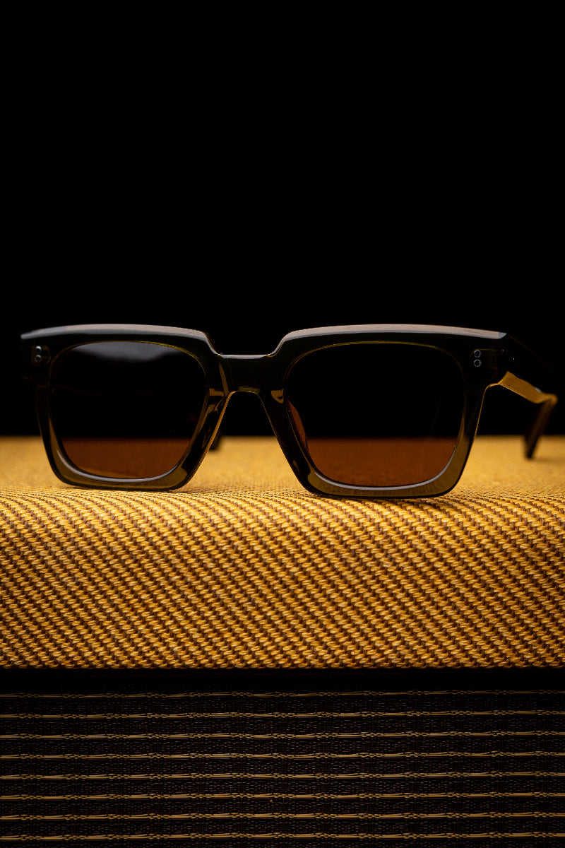 Johann Wolff Sunglasses - Anna in Army w/ Brown Polarized Lenses