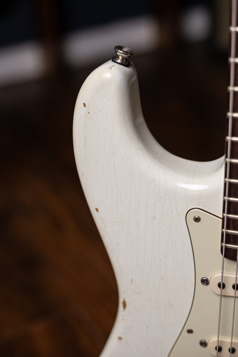 2014 Fender Custom Shop 1963 Stratocaster Relic Electric Guitar - Olympic White