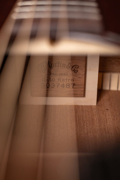 Martin D-10E Retro Sapele Acoustic Electric - Dark Mahogany