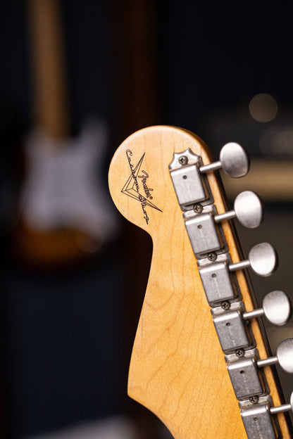 2014 Fender Custom Shop 1963 Stratocaster Relic Electric Guitar - Olympic White