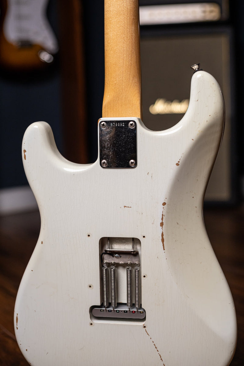2014 Fender Custom Shop 1963 Stratocaster Relic Electric Guitar - Olympic White