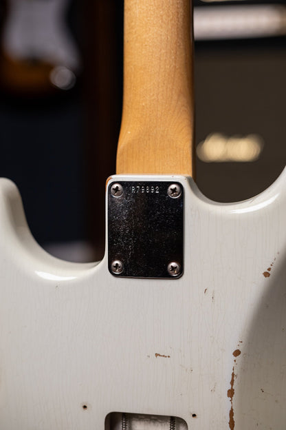 2014 Fender Custom Shop 1963 Stratocaster Relic Electric Guitar - Olympic White