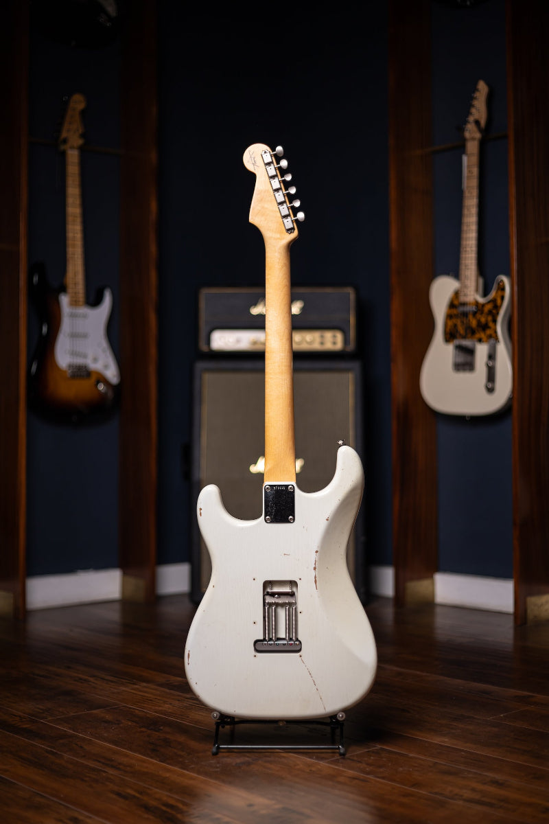 2014 Fender Custom Shop 1963 Stratocaster Relic Electric Guitar - Olympic White