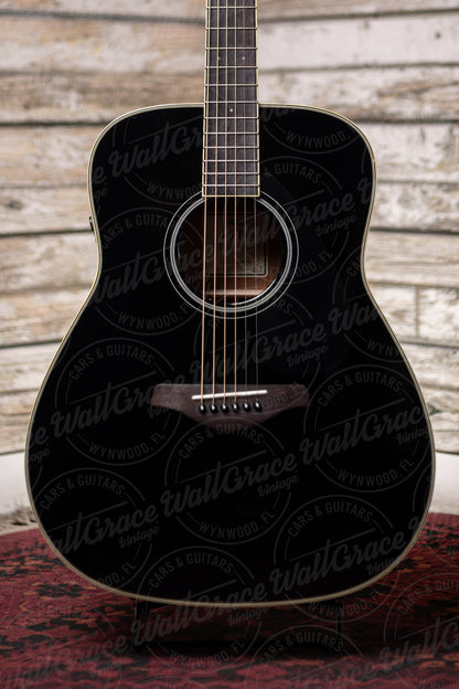 Yamaha FG-TA TransAcoustic Dreadnought Guitar - Black