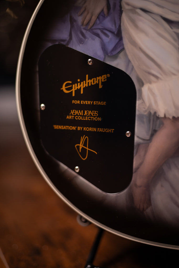 Epiphone - Adam Jones Les Paul Custom Art Collection: Korin Faught’s “Sensation”, Electric Guitar - Antique Silverburst