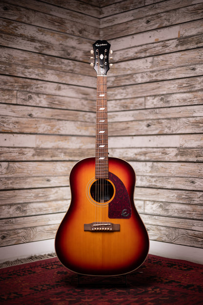Epiphone Masterbilt Texan Acoustic-Electric Guitar - Faded Cherry Aged