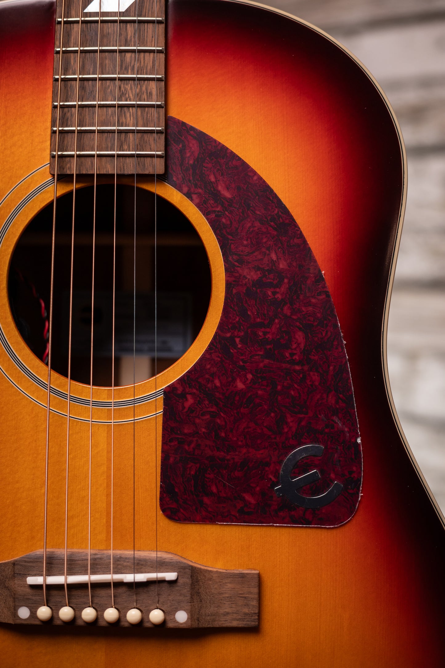 Epiphone Masterbilt Texan Acoustic-Electric Guitar - Faded Cherry Aged