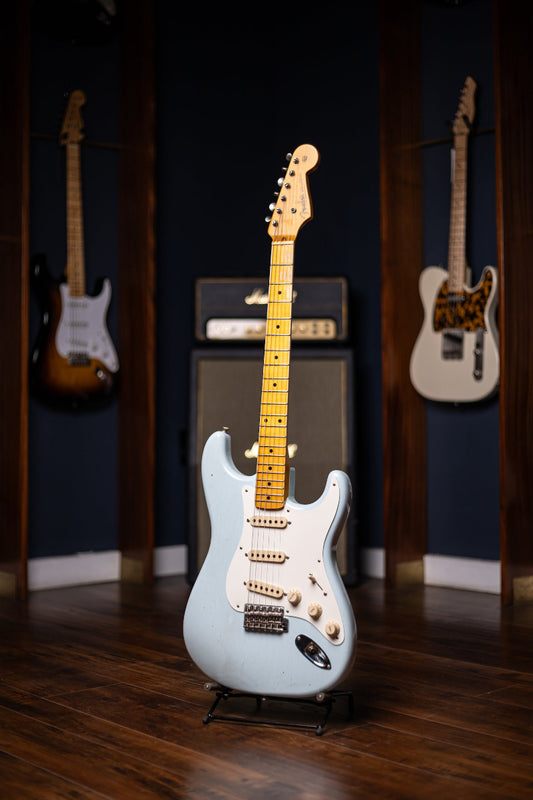 2009 Fender Custom Shop Wildwood 10 1955 Stratocaster Journeyman Electric Guitar - Sonic Blue