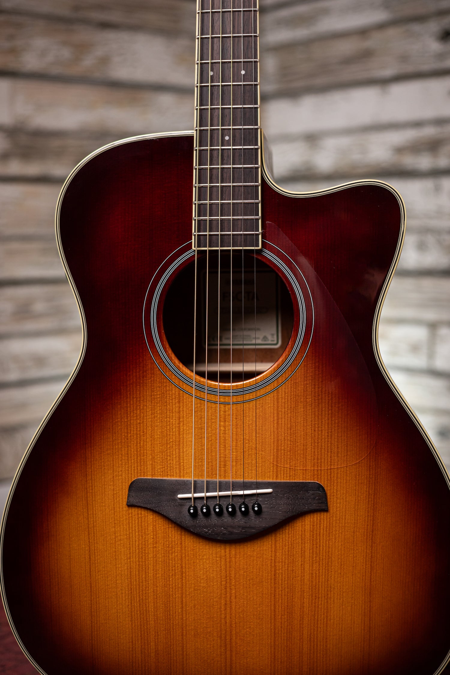 Yamaha FSC-TA TransAcoustic Concert Acoustic Guitar - Brown Sunburst