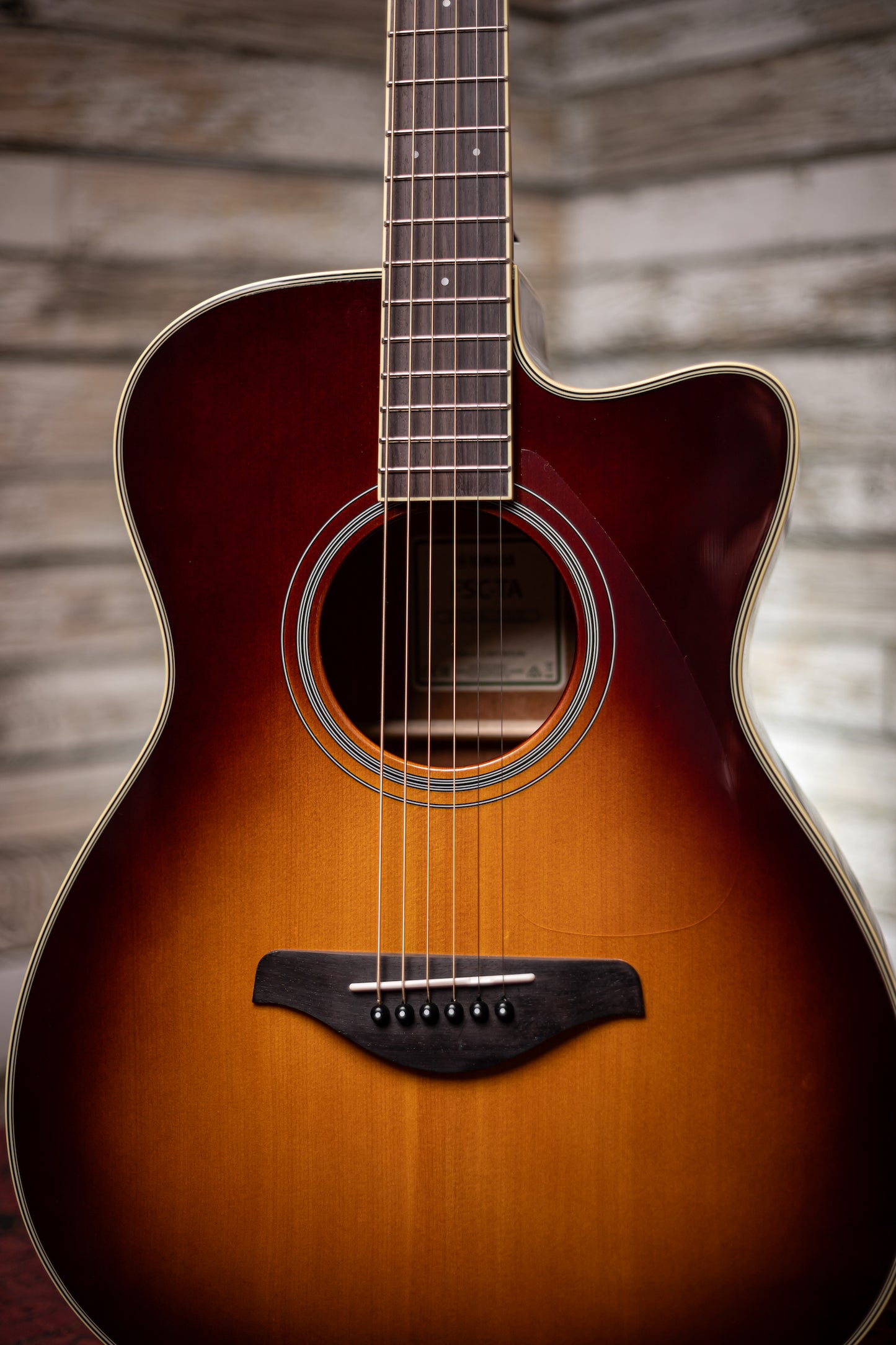 Yamaha FSC-TA TransAcoustic Concert Acoustic Guitar - Brown Sunburst