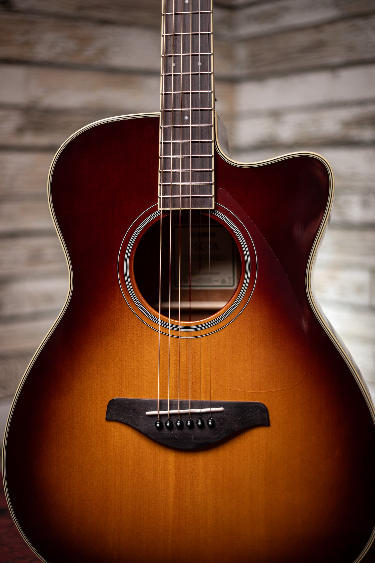 Yamaha FSC-TA TransAcoustic Concert Acoustic Guitar - Brown Sunburst