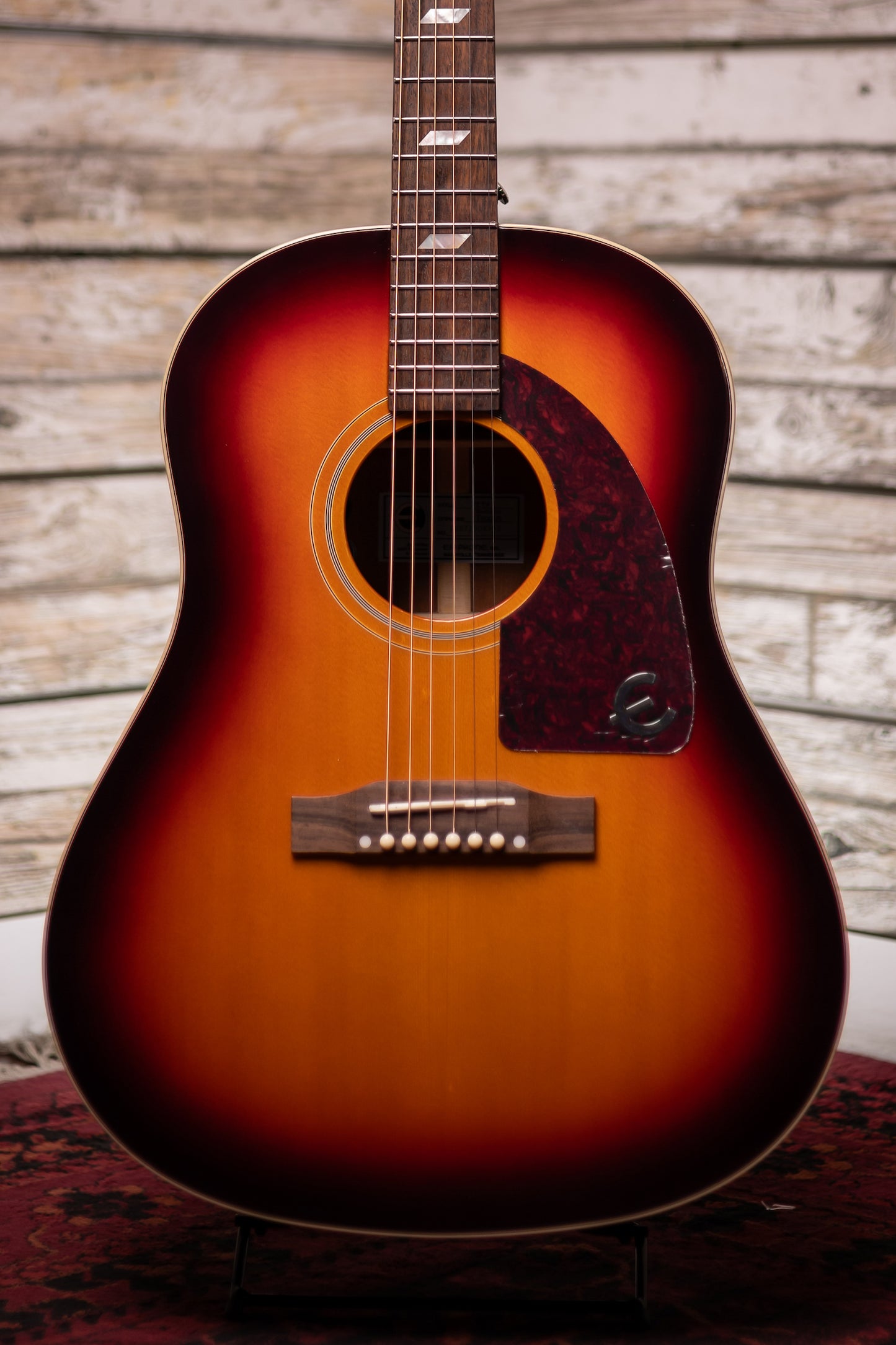 Epiphone Masterbilt Texan Acoustic-Electric Guitar - Faded Cherry Aged