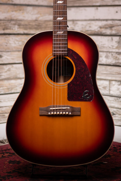 Epiphone Masterbilt Texan Acoustic-Electric Guitar - Faded Cherry Aged