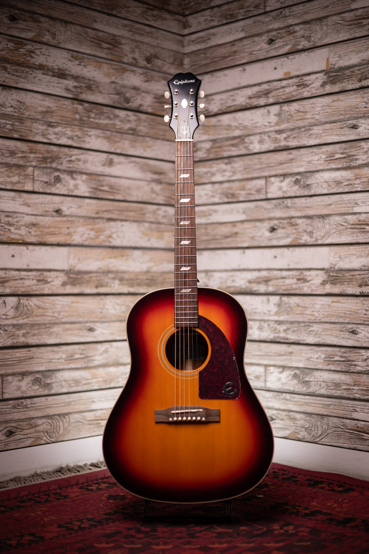 Epiphone Masterbilt Texan Acoustic-Electric Guitar - Faded Cherry Aged