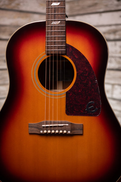 Epiphone Masterbilt Texan Acoustic-Electric Guitar - Faded Cherry Aged