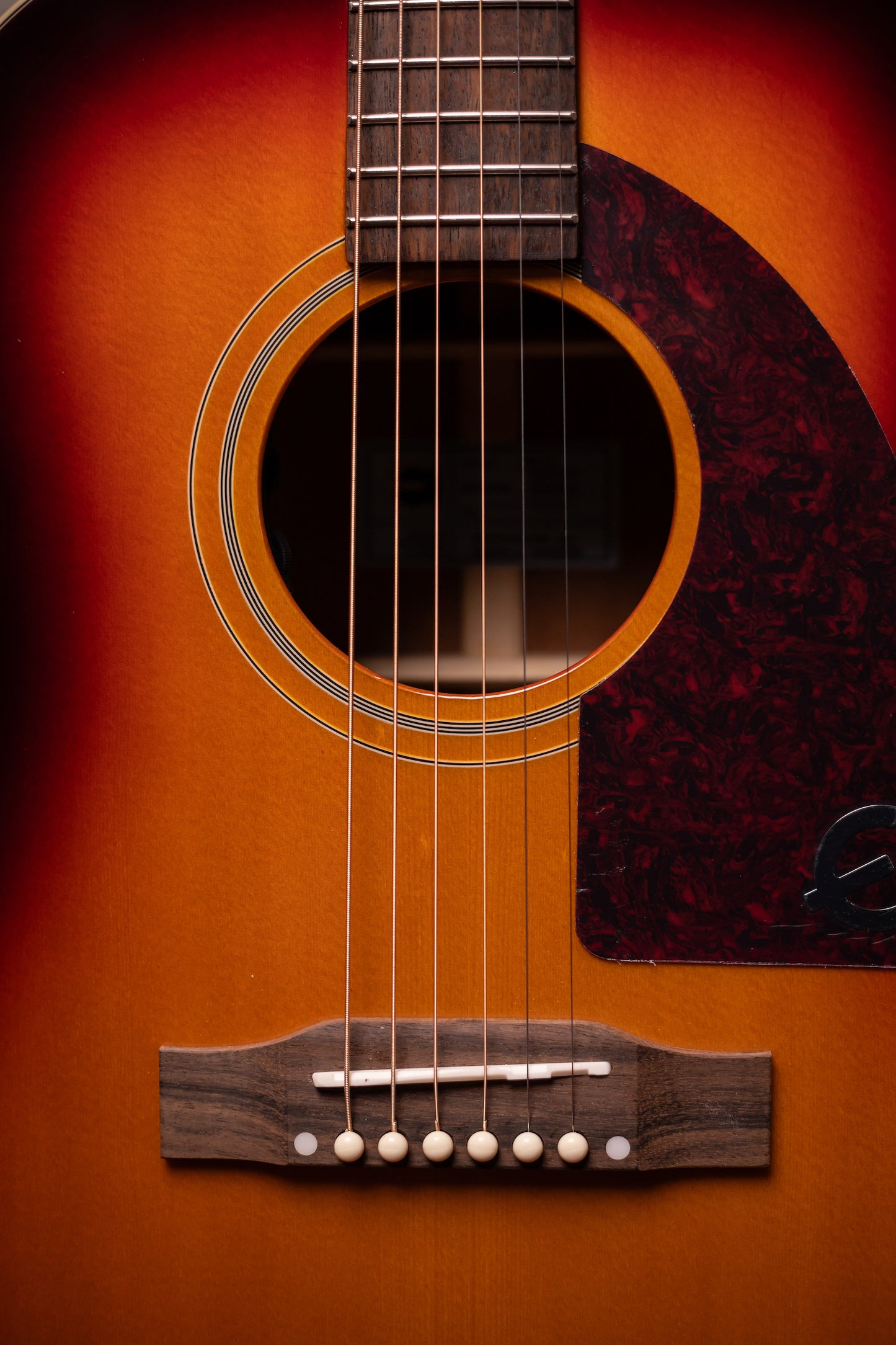 Epiphone Masterbilt Texan Acoustic-Electric Guitar - Faded Cherry Aged