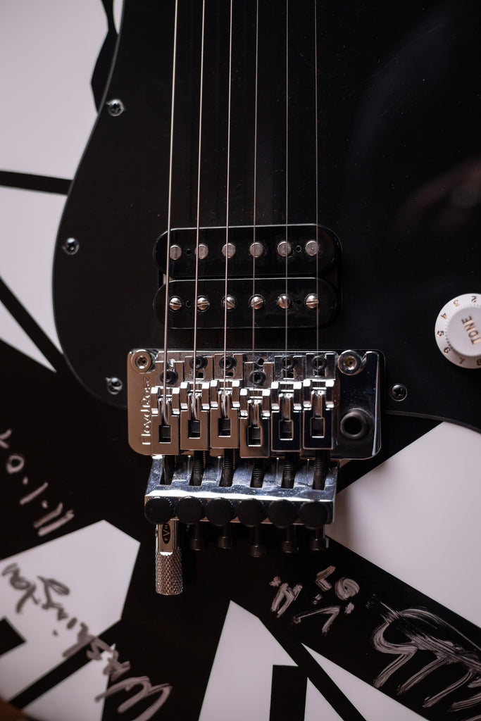 2007 EVH Striped Washington DC - White, Black