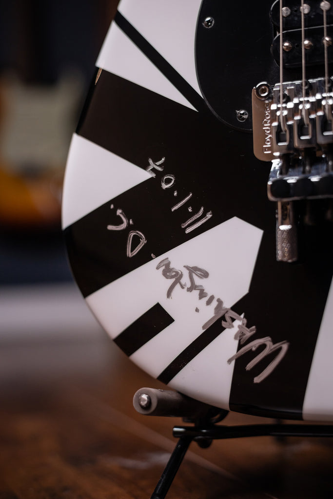 2007 EVH Striped Washington DC - White, Black