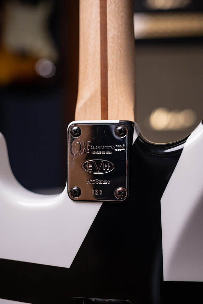 2007 EVH Striped Washington DC - White, Black