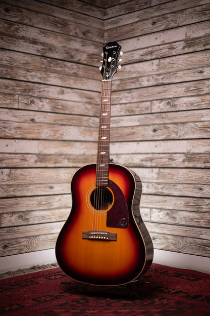 Epiphone Masterbilt Texan Acoustic-Electric Guitar - Faded Cherry Aged