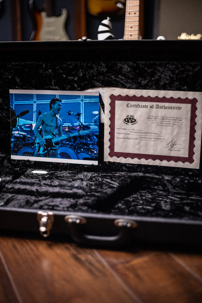 2007 EVH Striped Washington DC - White, Black