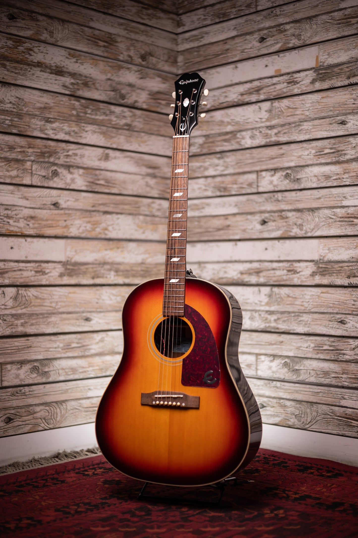 Epiphone Masterbilt Texan Acoustic-Electric Guitar - Faded Cherry Aged
