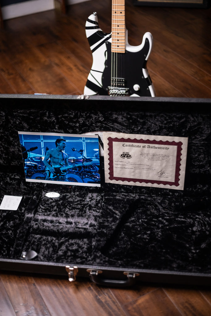 2007 EVH Striped Washington DC - White, Black