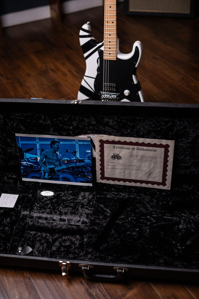 2007 EVH Striped Washington DC - White, Black