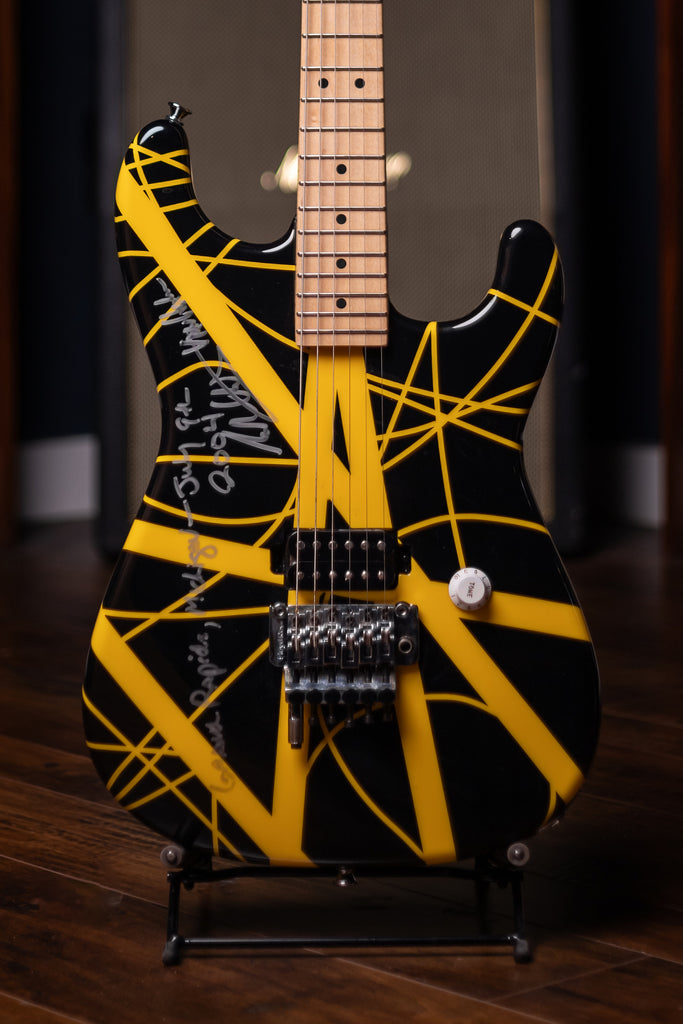 2004 EVH Striped Grand Rapids - Black Yellow