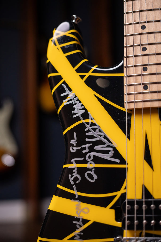 2004 EVH Striped Grand Rapids - Black Yellow