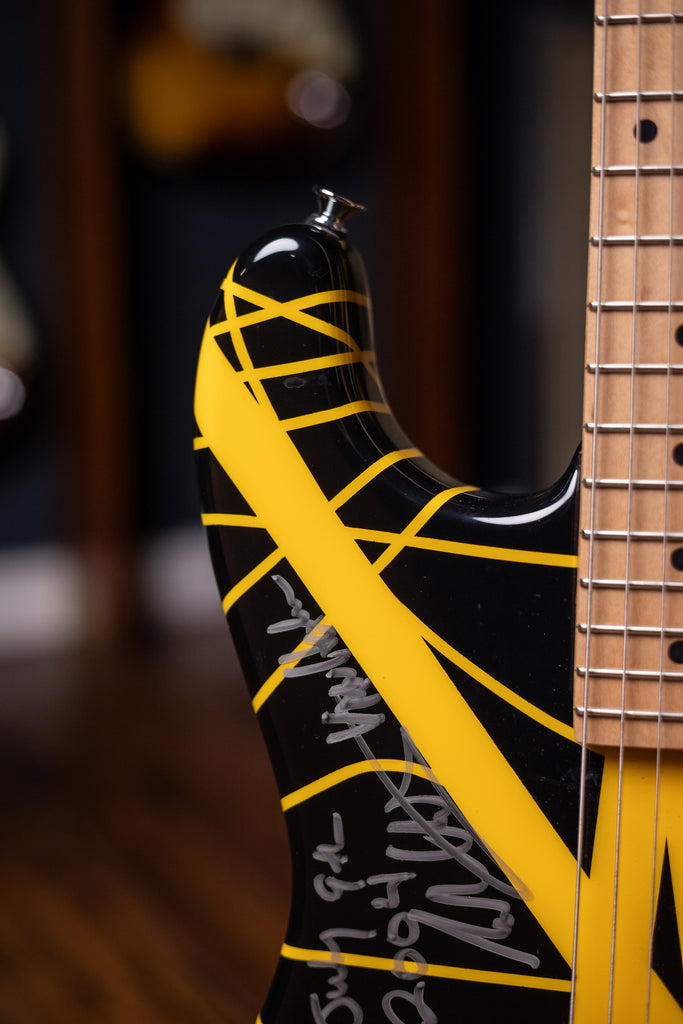 2004 EVH Striped Grand Rapids - Black Yellow