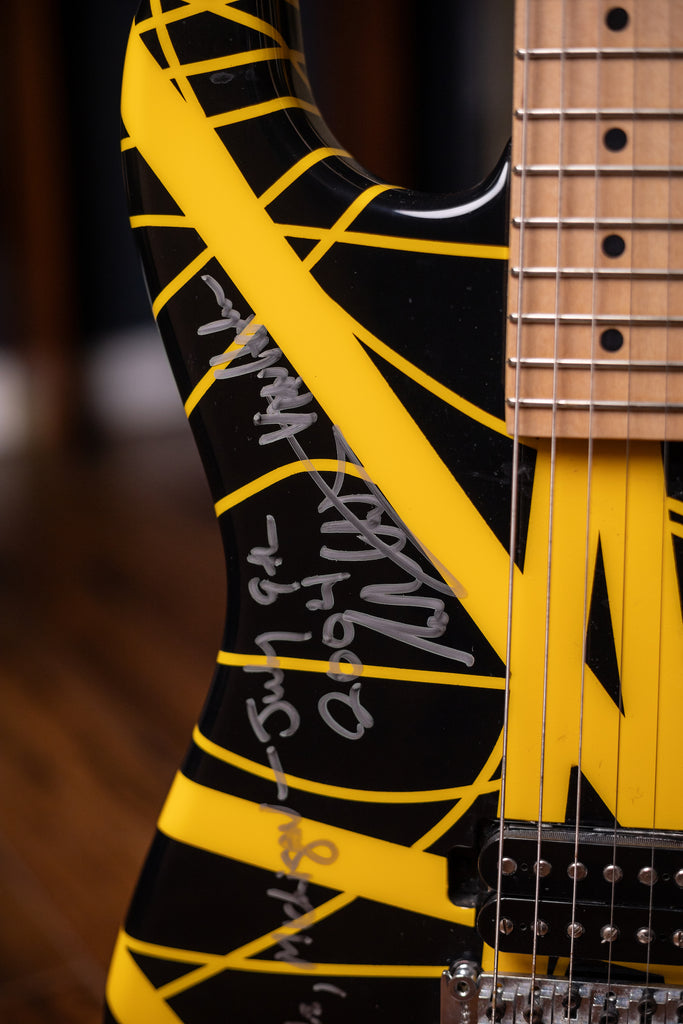 2004 EVH Striped Grand Rapids - Black Yellow