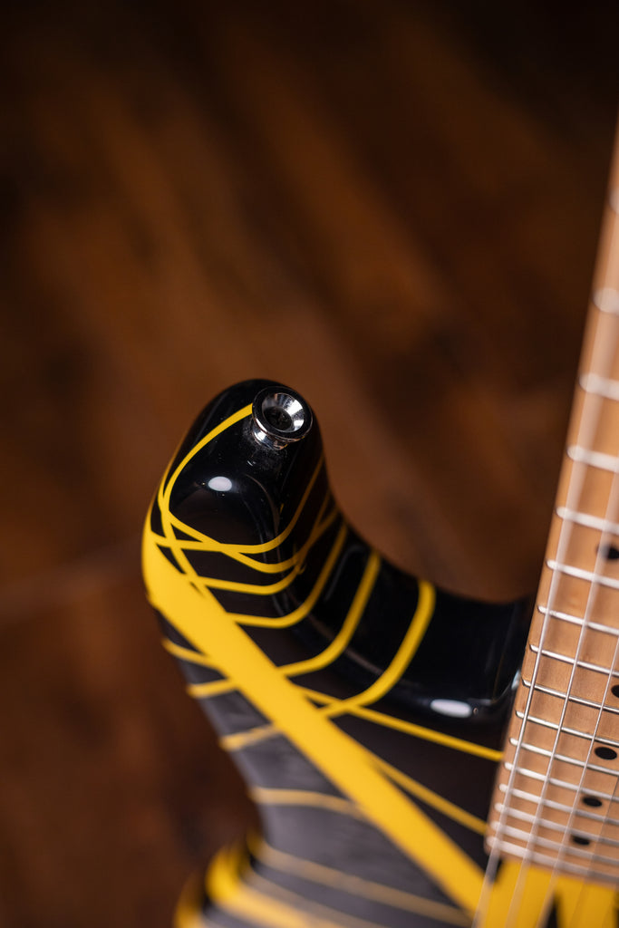 2004 EVH Striped Grand Rapids - Black Yellow