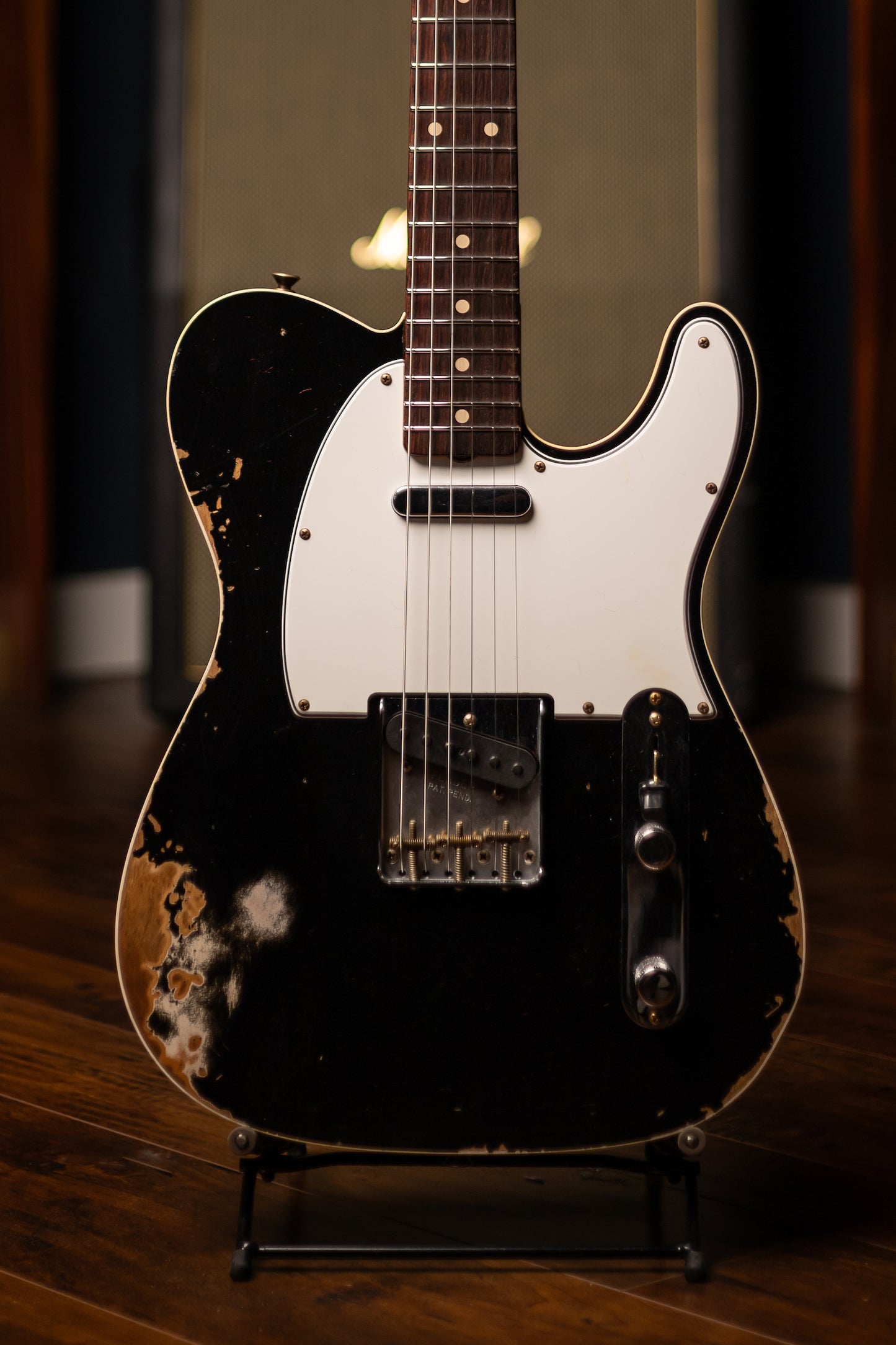 Fender Custom Shop 1960 Telecaster Custom Electric Guitar - Heavy Relic Aged Black