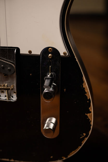 Fender Custom Shop 1960 Telecaster Custom Electric Guitar - Heavy Relic Aged Black