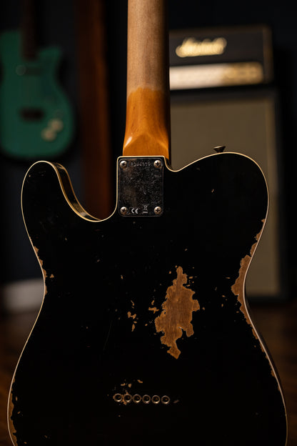 Fender Custom Shop 1960 Telecaster Custom Electric Guitar - Heavy Relic Aged Black