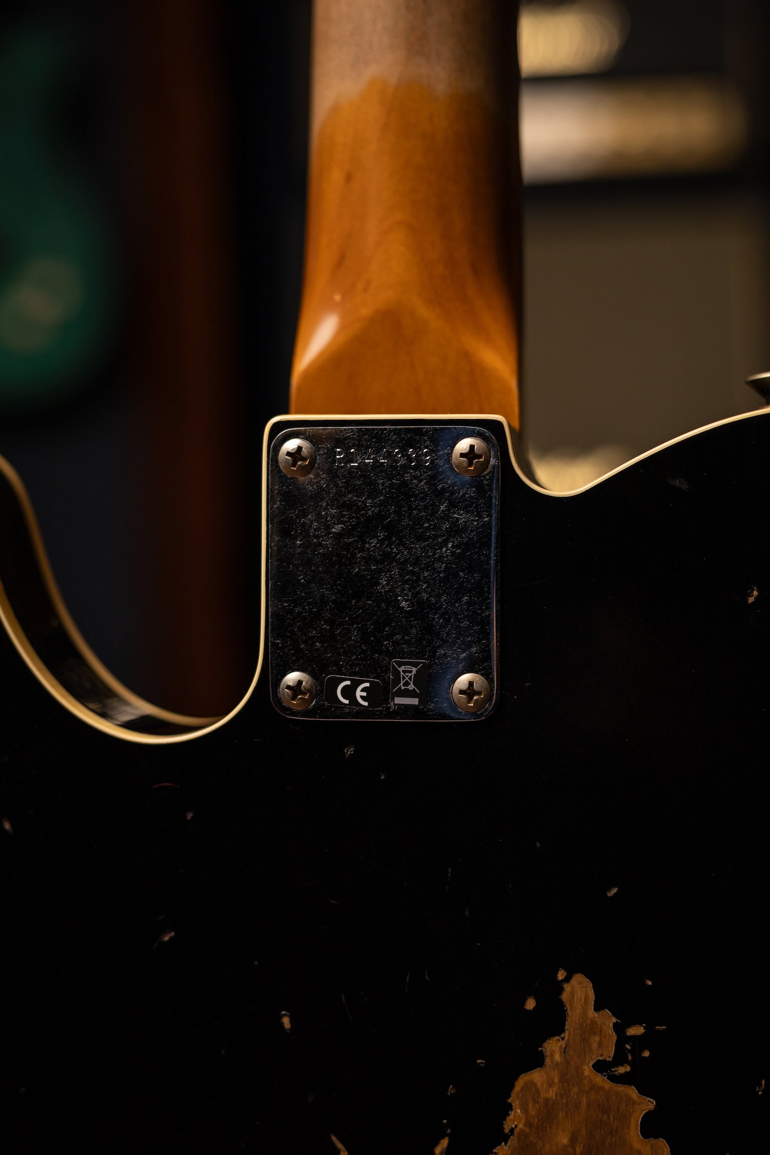 Fender Custom Shop 1960 Telecaster Custom Electric Guitar - Heavy Relic Aged Black