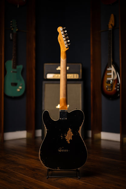 Fender Custom Shop 1960 Telecaster Custom Electric Guitar - Heavy Relic Aged Black