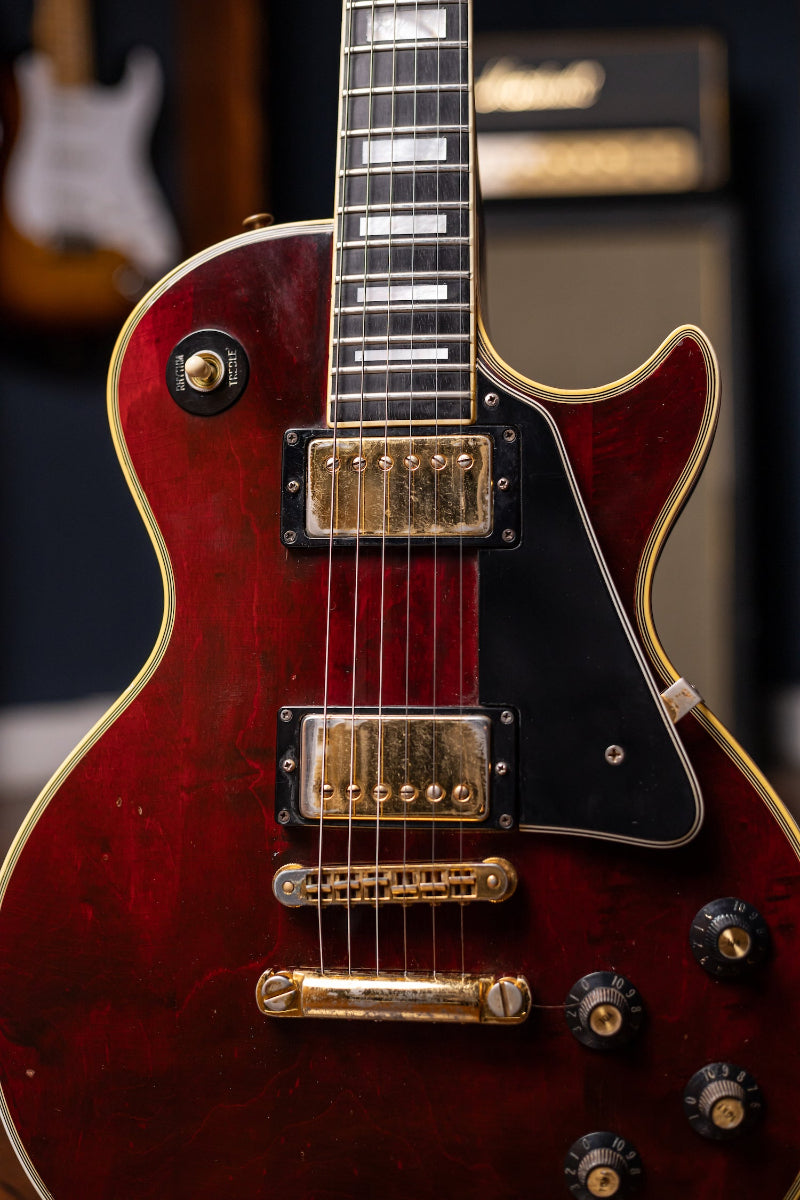 1976 Gibson Les Paul Custom Electric Guitar - Wine Red