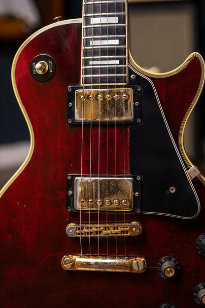 1976 Gibson Les Paul Custom Electric Guitar - Wine Red