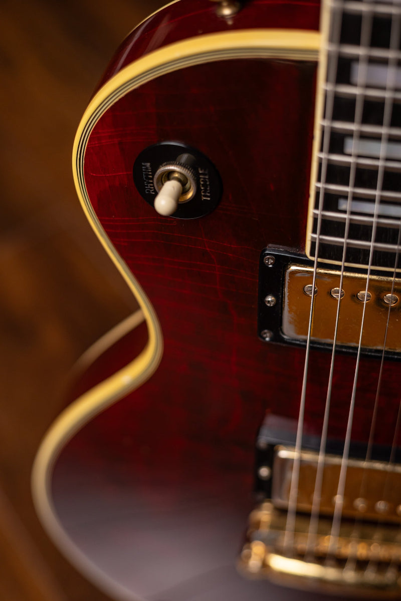 1976 Gibson Les Paul Custom Electric Guitar - Wine Red