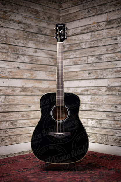 Yamaha FG-TA TransAcoustic Dreadnought Guitar - Black