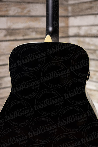 Yamaha FG-TA TransAcoustic Dreadnought Guitar - Black