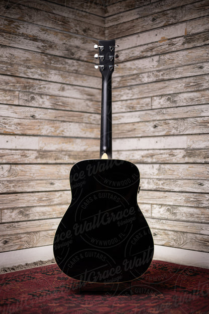 Yamaha FG-TA TransAcoustic Dreadnought Guitar - Black