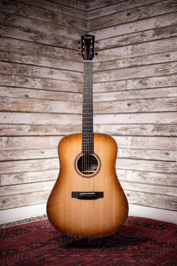 Bedell Revolution Dreadnought Acoustic Guitar - Tanned Leather Burst