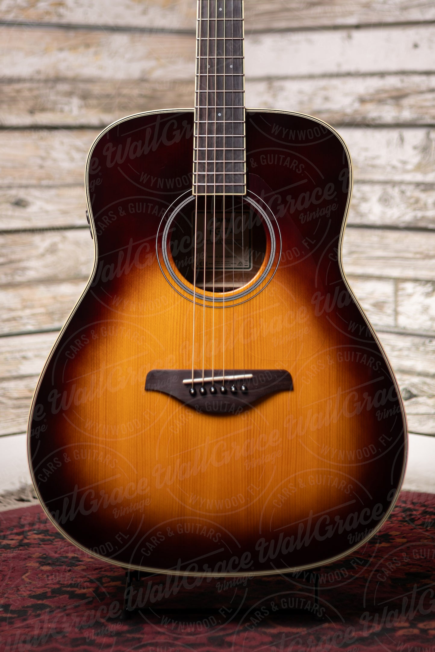 Yamaha FG-TA TransAcoustic Dreadnought Guitar - Brown Sunburst