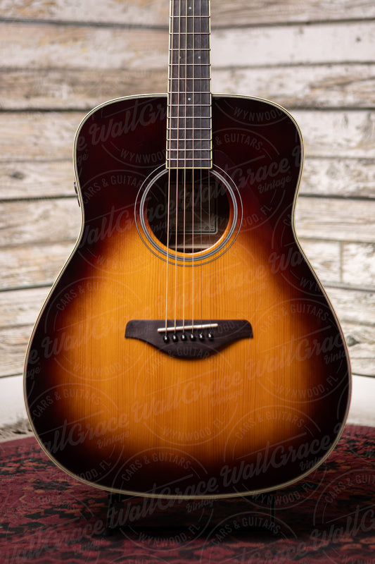 Yamaha FG-TA TransAcoustic Dreadnought Guitar - Brown Sunburst